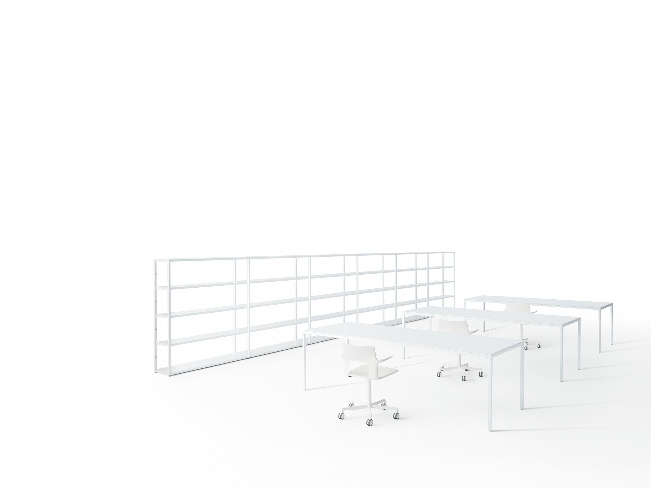 Прямоугольный стальной стол с ящиками Desalto HELSINKI ARCH-00133665 - Вид №5