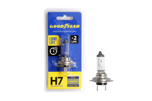 16189878 Автомобильная галогенная лампа H7 12V 55W PX26d Long Life блистер GY017123 Goodyear