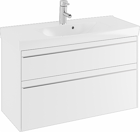 47391 Комплект мебели IFO Sense, с двумя ящиками, Ш = 600 мм, Ш1 = 622 мм, белый  - Вид №3