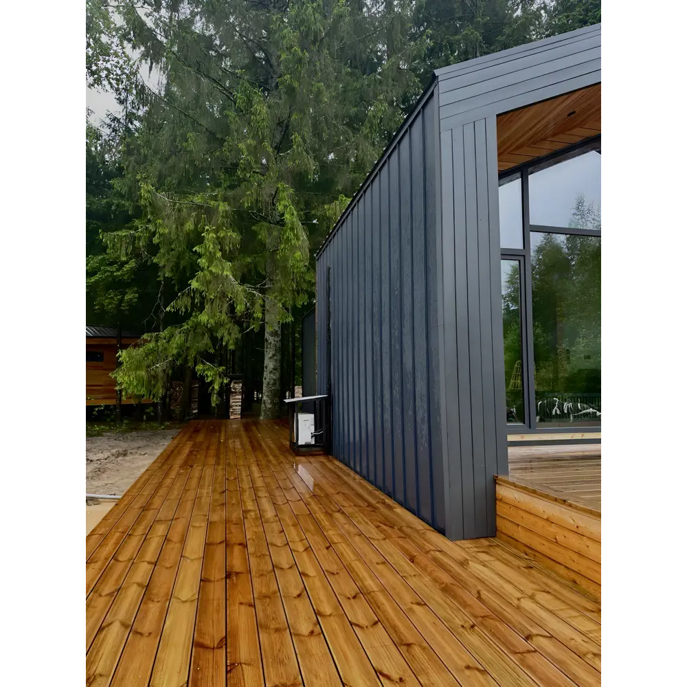 Террасная доска хвоя сорт Оптима 43x140x6000 мм двусторонний вельвет 0.84 м² РУСШПАЛА STLM-2196813 - Вид №3