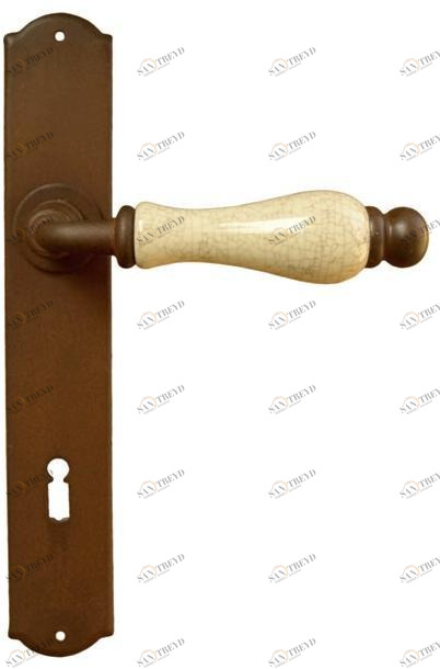 Galbusera Железная ручка в классическом стиле на пластине Praga 2-10 + d5