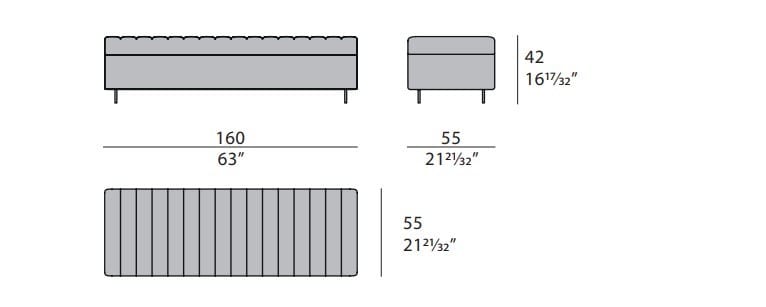 Скамейка из ткани Turri Domus ARCH-00109814