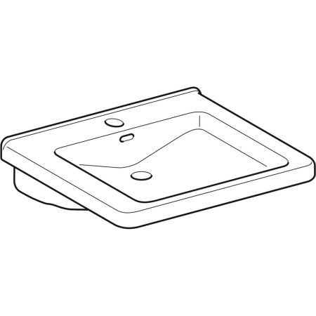 128661000 Раковина Geberit Renova Comfort Square, безбарьерная Geberit  - Вид №13