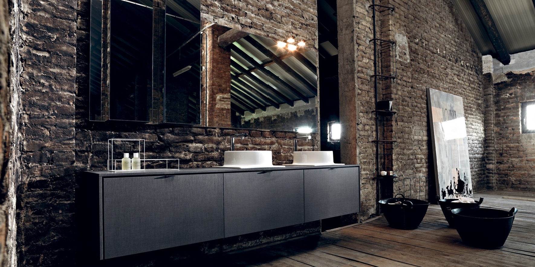 Комбинация ванной комнаты PV21 в отделке Cup Ceramica / 99 Juta  MILLDUE PIVOT PIVOT21 - Вид №1