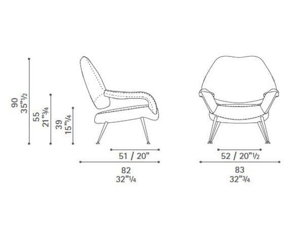 Кресло с подлокотниками Poltrona Frau коллекция-диваны и кресла ARCH-00042824 - Вид №4