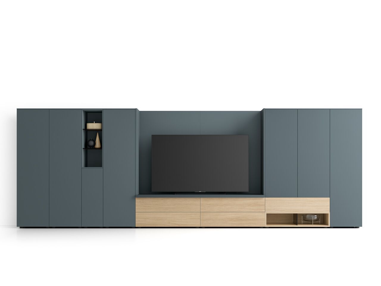 Оборудованная деревянная секционная стена с подставкой для телевизора Santalucia Mobili AKKA ARCH-00062622 - Вид №3