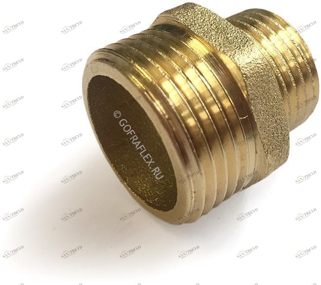 Нипель латунный 1/2" на 3/4" дюйма Flexible hose Россия sun-id-1518637