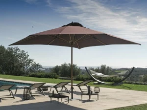 Unopiù Круглый зонт из массива дерева и акриловой ткани Lipari