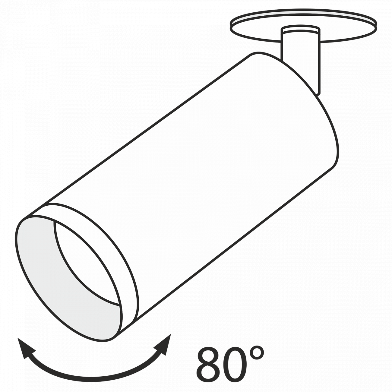 Спот потолочный галогеновый поворотный 19 см белый Focus C018CL-01W TECHNICAL CEILING & WALL 00-3956971 Белый  - Вид №4