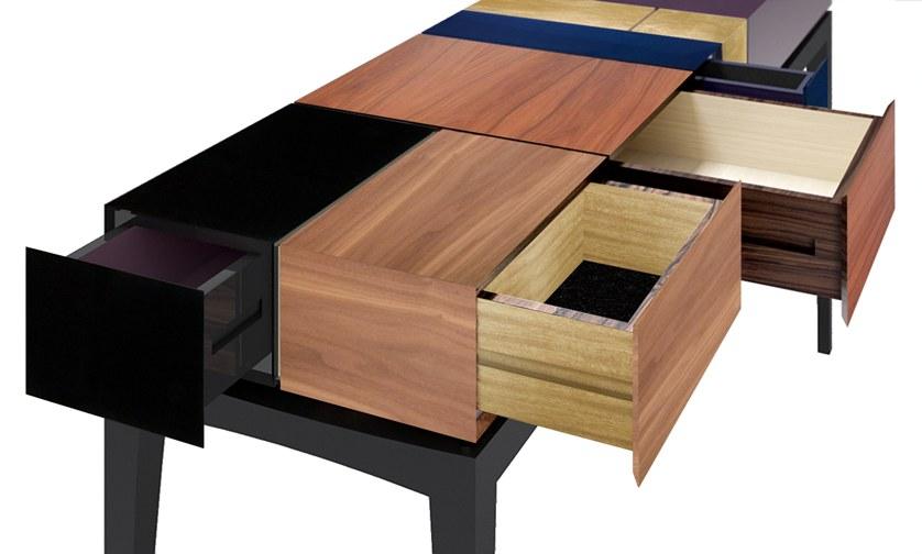 Malabar Прямоугольная консоль из орехового дерева с ящиками Proportion sun-id-1484711 - Вид №2