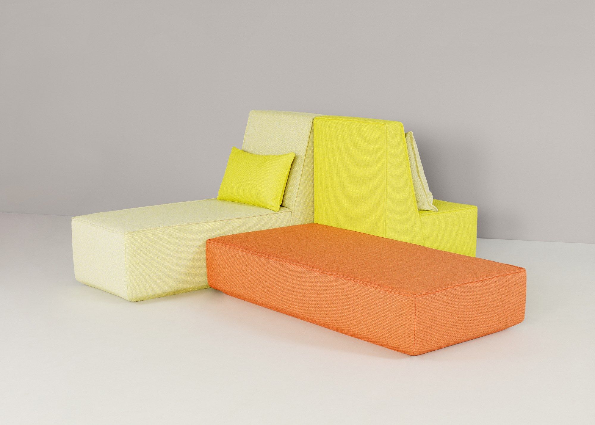 Модульный прямоугольный пуф из ткани Cubit by Mymito ARCH-00027759 - Вид №13