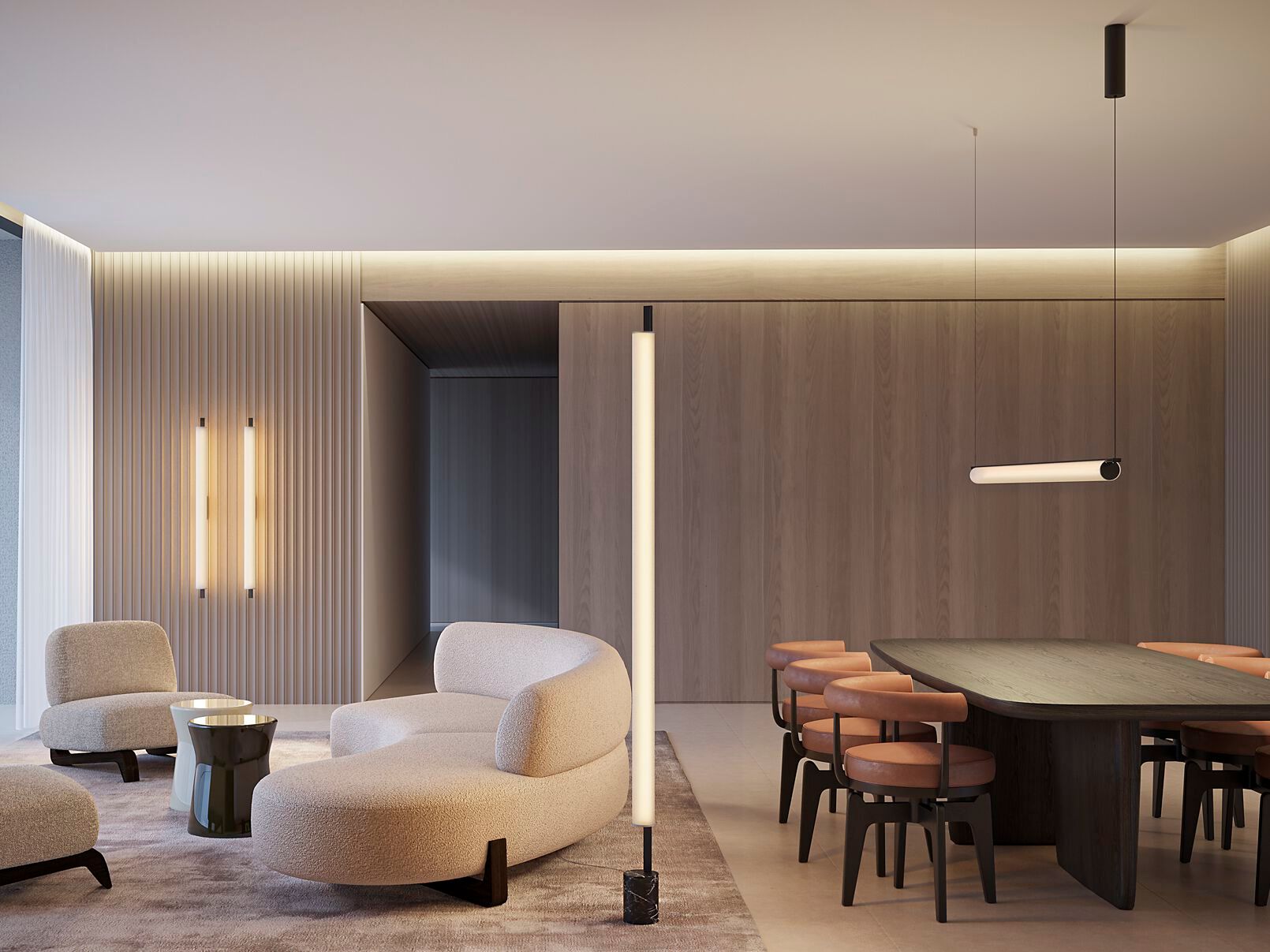 Ткань Сид Dimmable торшер Panzeri тень ARCH-00119422 - Вид №2