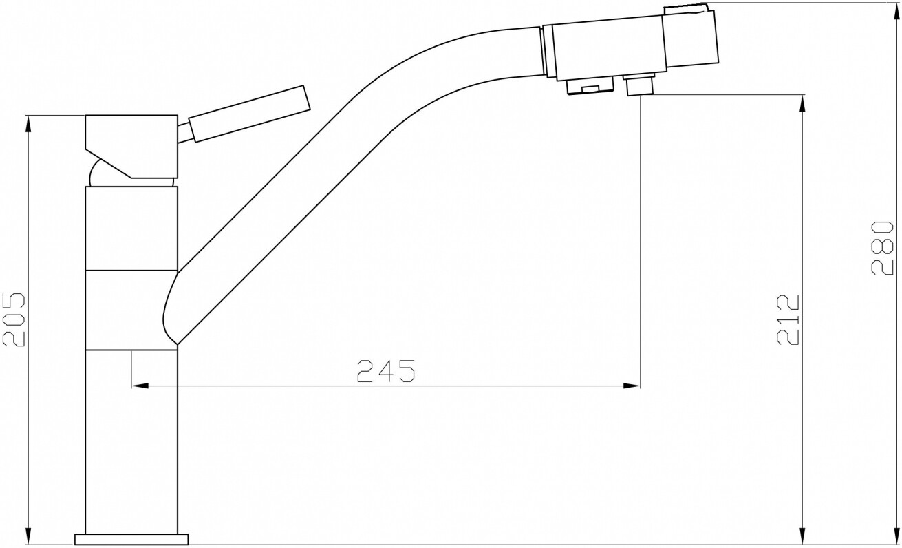 Смеситель ZorG Clean Water ZR 401 KF SATIN для кухонной мойки, сталь - Вид №1