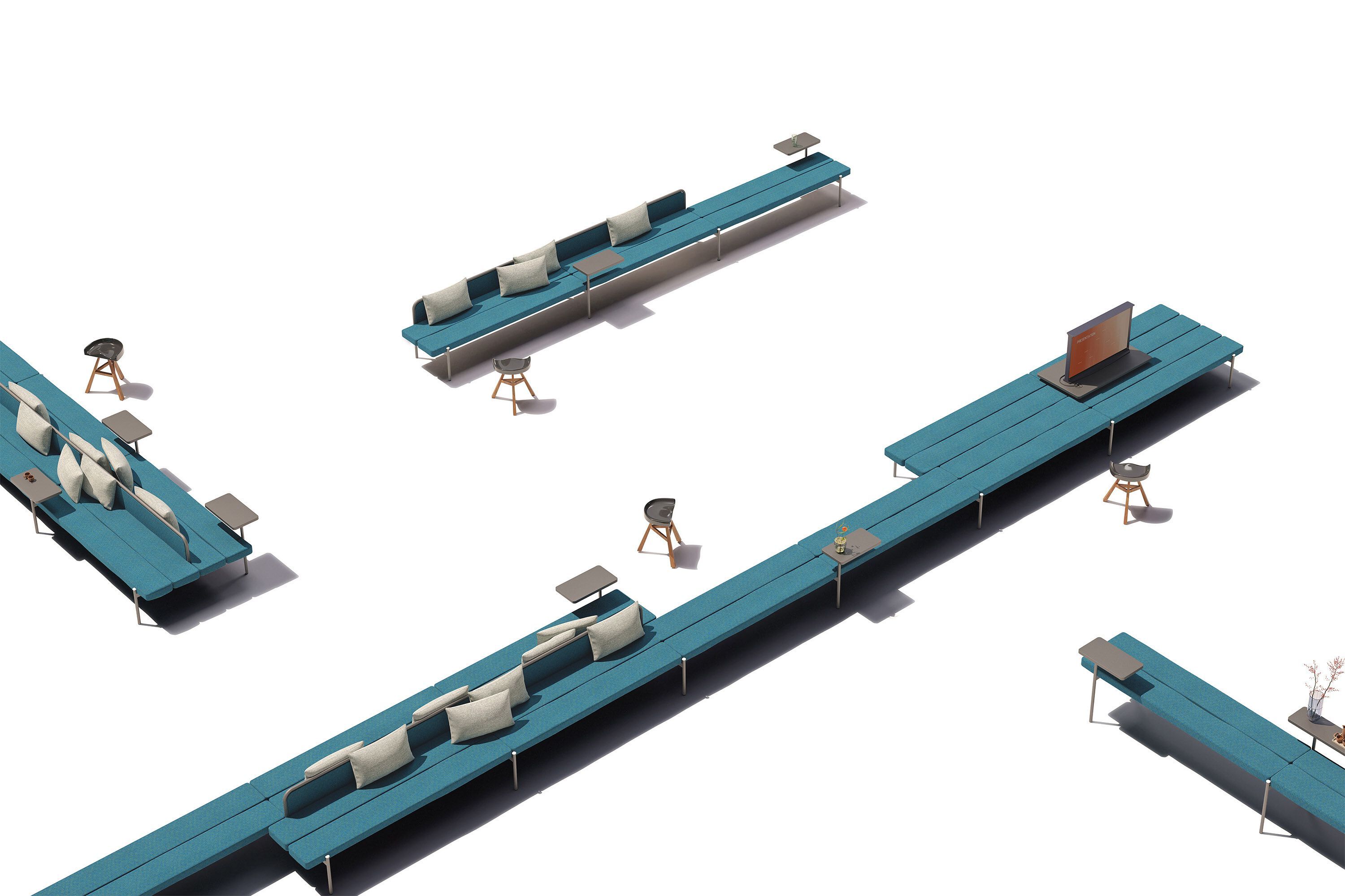 Модульная мягкая скамейка из ткани Established&Sons Island ARCH-00100058 - Вид №15