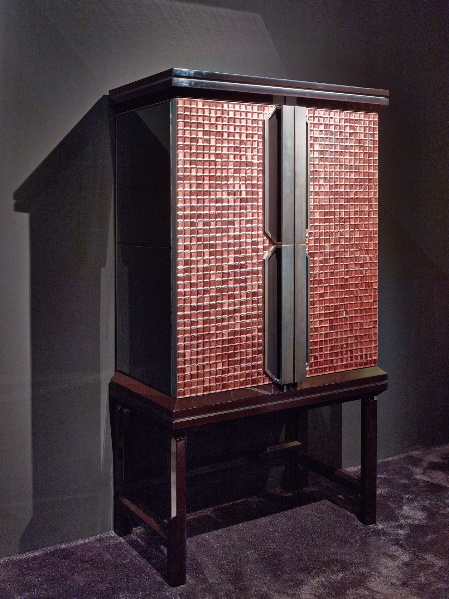 Деревянный и стеклянный барный шкаф со встроенным освещением Sicis Ledoux ARCH-00146935 - Вид №5