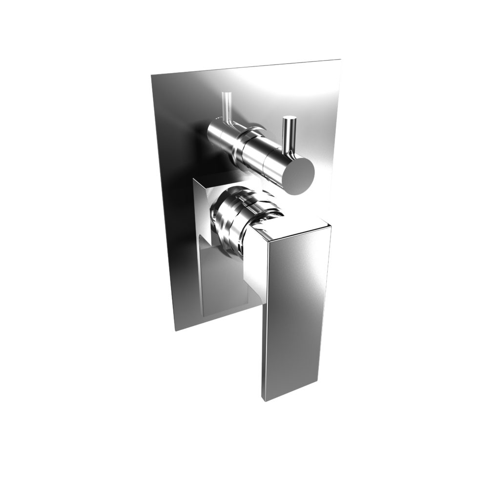 67519 / 3PR Встроенный смеситель с механическим переключателем на 3 направления. Bongio Line 67519/3PR