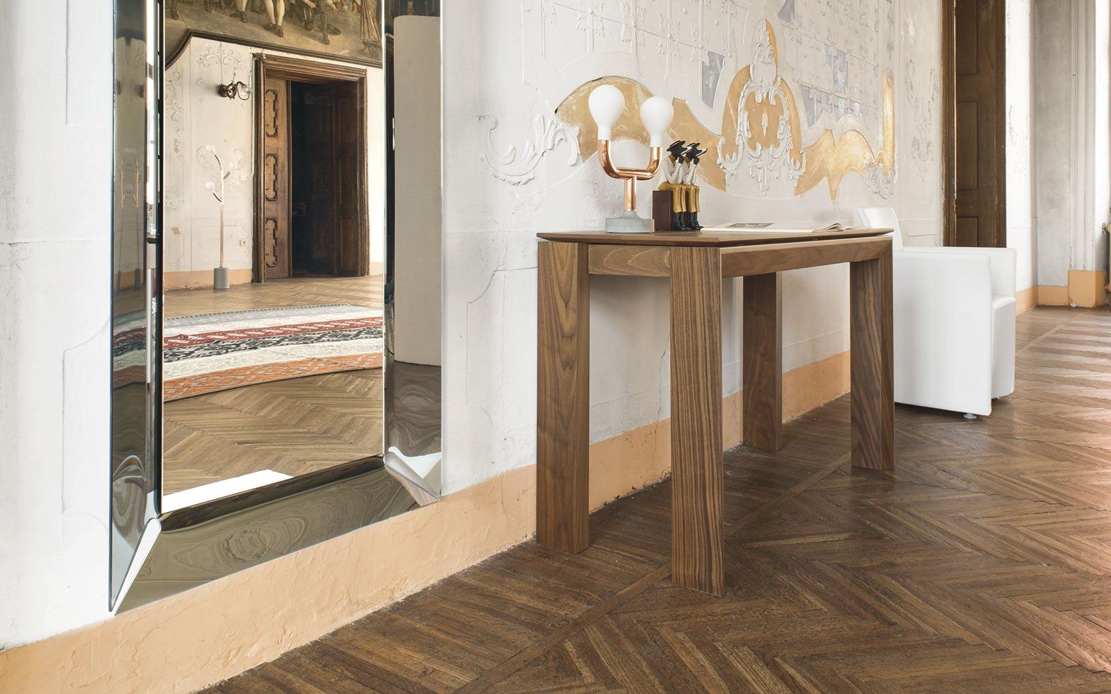 Деревянная прямоугольная выдвижная консоль Calligaris Omnia ARCH-00058246 - Вид №1