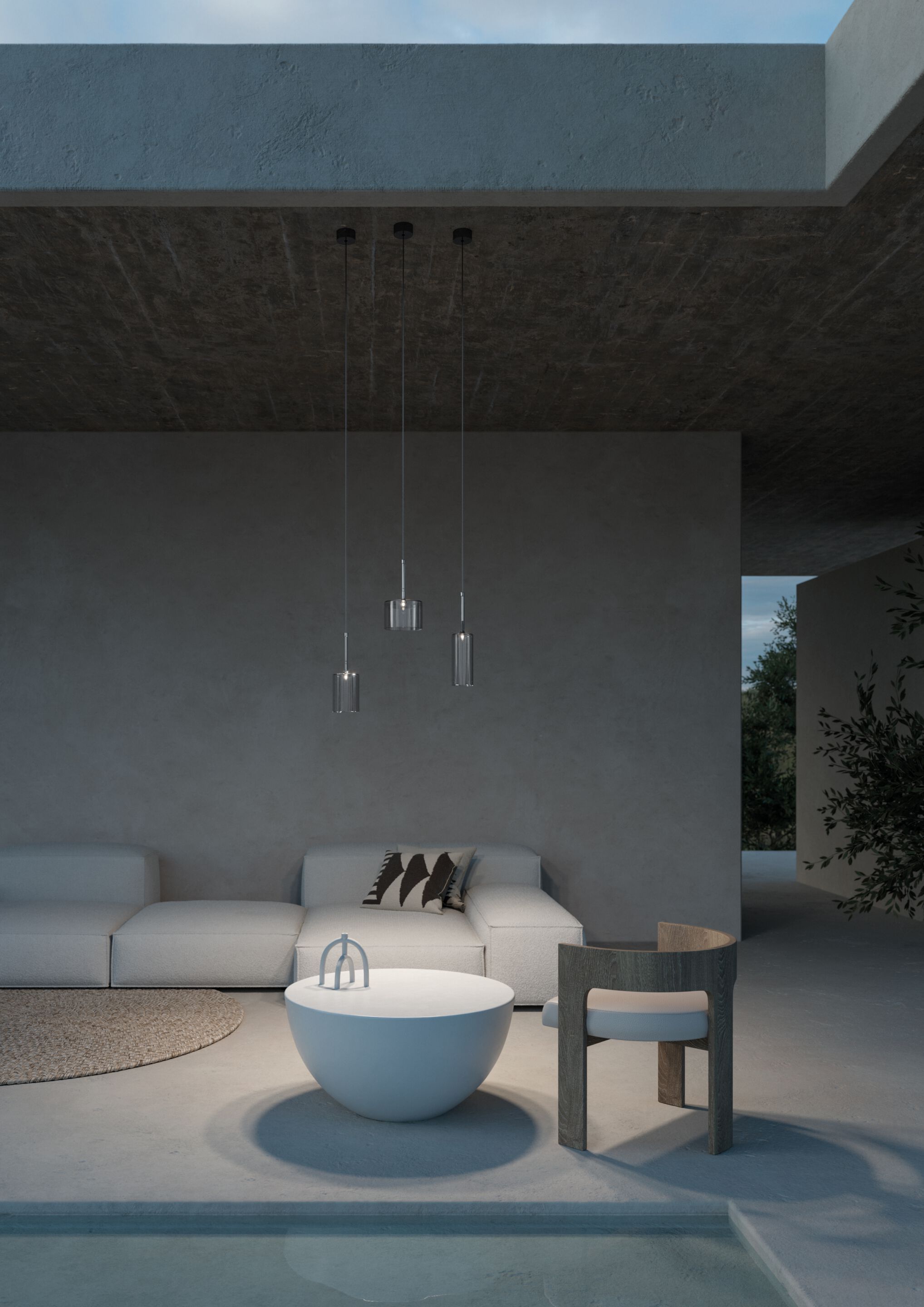 Стеклянный светодиодный открытый подвесной светильник AXOLIGHT Spillray Plus ARCH-00012884 - Вид №1