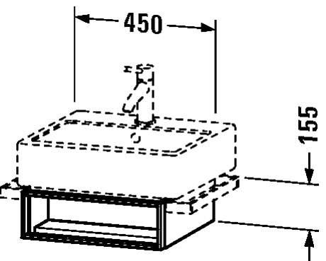 VE600301313 Vero Тумбочка подвесная Американский орех, натуральный шпон Duravit - Вид №1