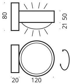 Top Light Настенный светильник для улицы с прямым и отраженным светом  2-40817-ll  - Вид №4