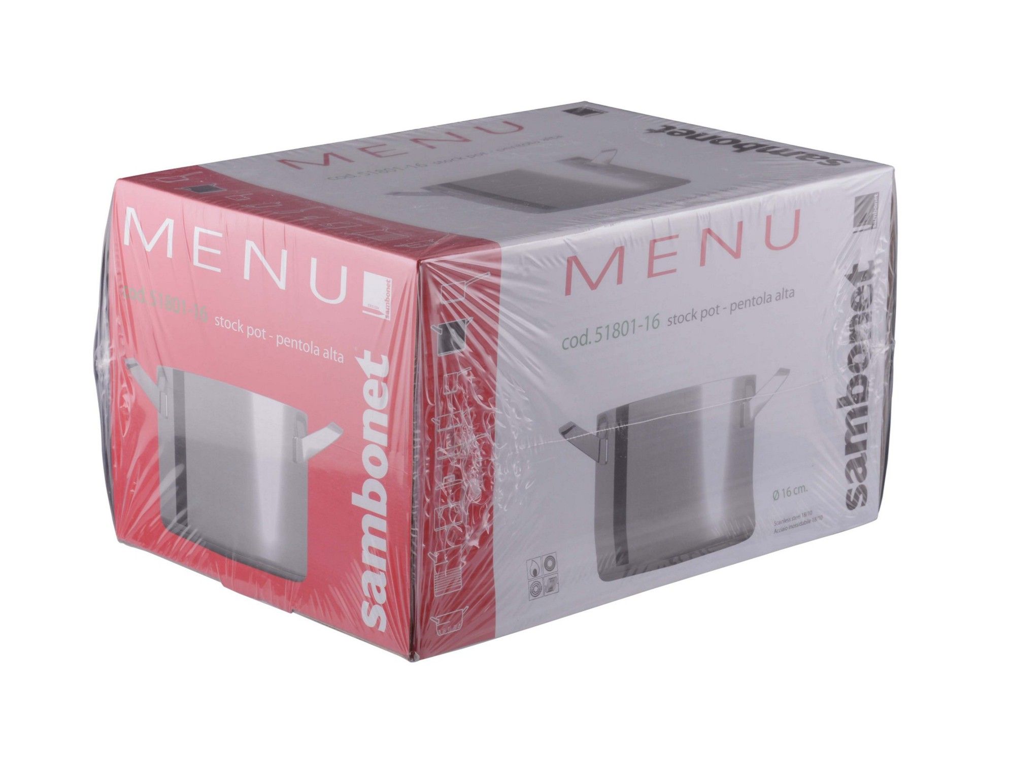 Высокий горшок из нержавеющей стали с ручками Sambonet меню ARCH-00121518 - Вид №3