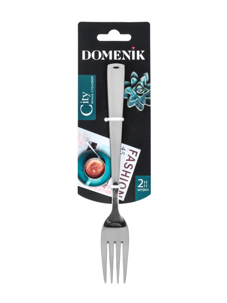91622043 Набор вилок столовых 2 шт Domenik City нержавеющая сталь цвет серебристый металлик STLM-0884854