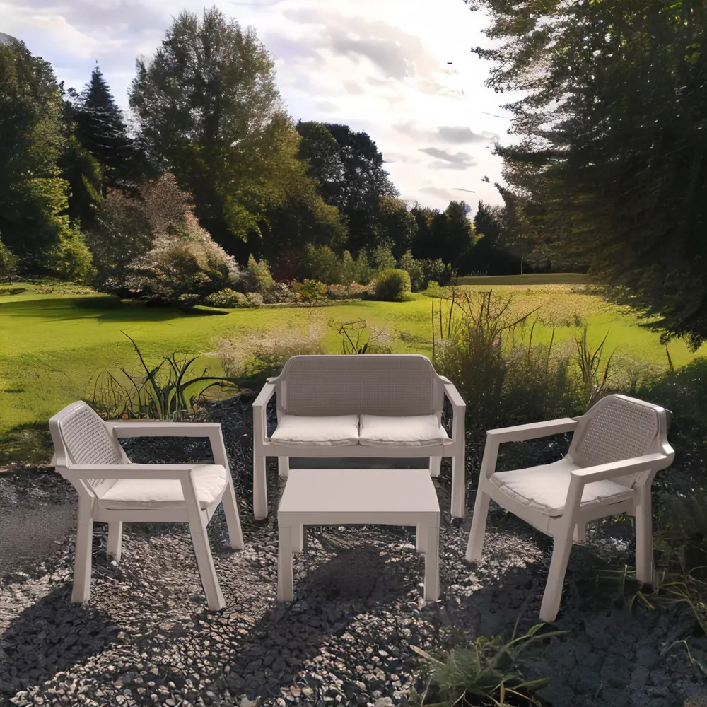 Набор мебели Adriano Easy Comfort полипропилен капучино диван 2 кресла стол STLM-2016020 - Вид №5