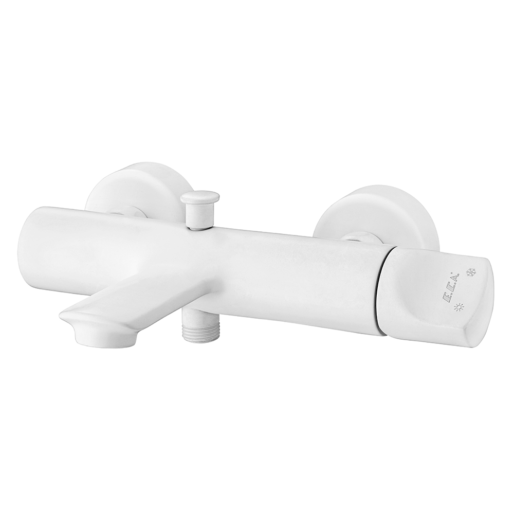 102102470c4  Смеситель для ванной Myra - матовый белый Eca 
