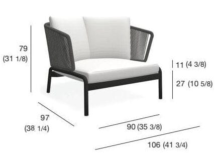 Веревочное садовое кресло с подлокотниками RODA катушка ARCH-00109984 - Вид №6