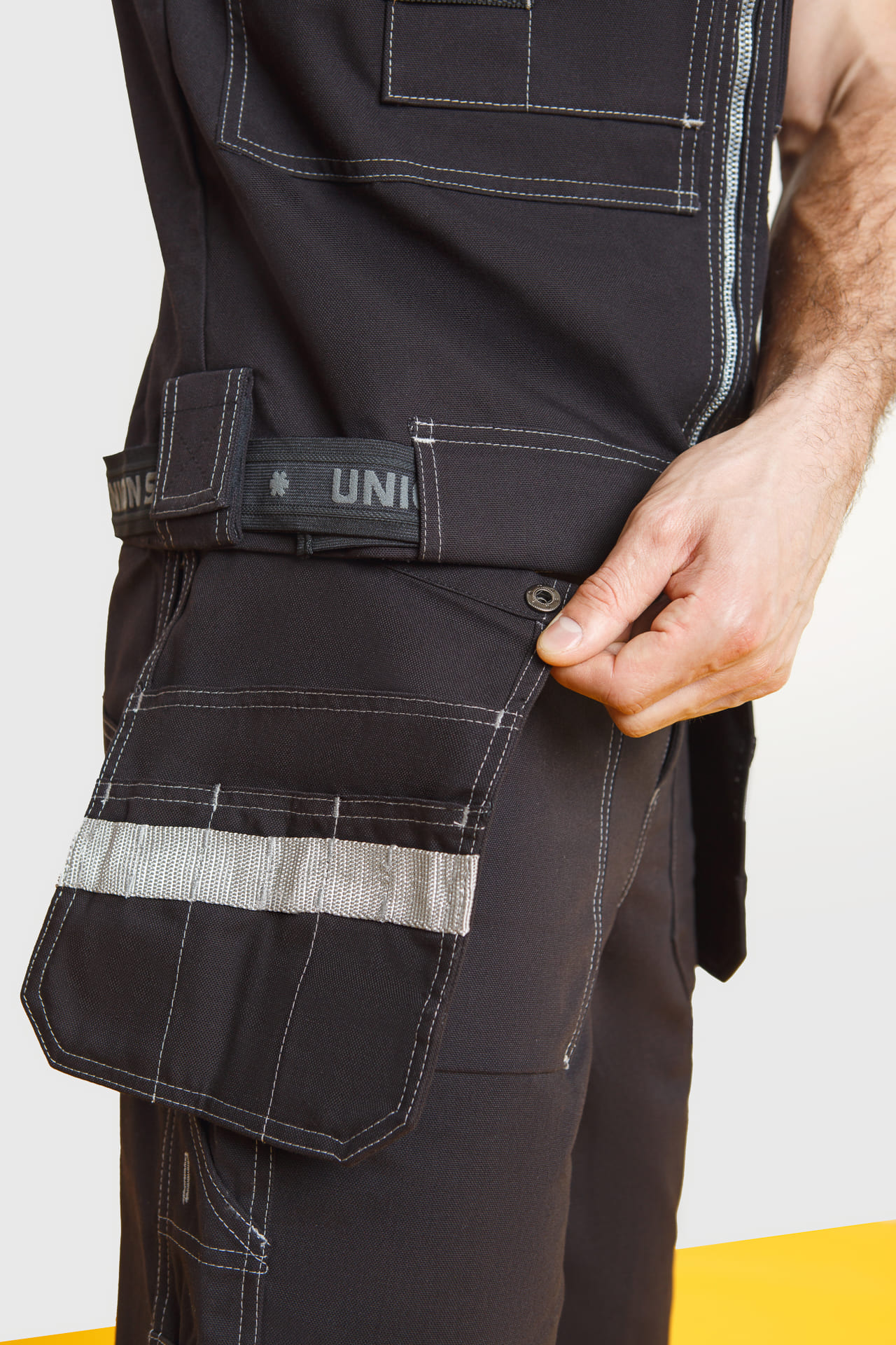 62601 Жилет  черный Union Space  Летняя спецодежда  размер 60-62  - Вид №7