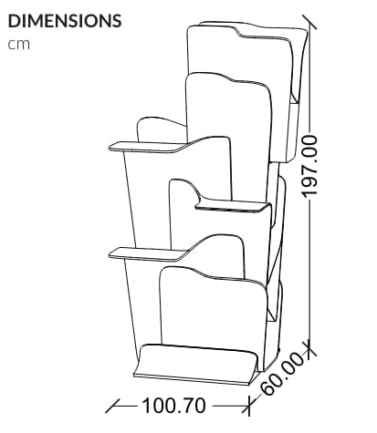 Пластиковая Книжная полка с 3D-печатью Mediterranea Design NOSTRUM ARCH-00082186 - Вид №3