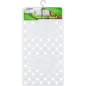 91599958 Коврик для ванной комнаты PERFECTO LINEA ЦГ-0053486196 64x36см цвет бесцветный, прозрачный STLM-1546910