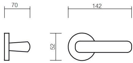 Pasini Ручка из латуни на розетке Katana 3481 - Вид №2