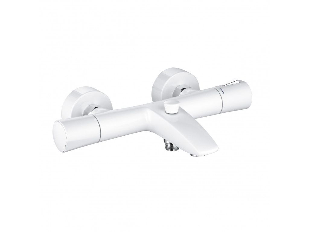 351019138 смеситель для ванны и душа с термостатом KLUDI ZENTA белый/хром 