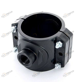 Врезка монтажная 90 x 3/4" ВР, 4 болта, для труб ПНД UNIDELTA 1019090003