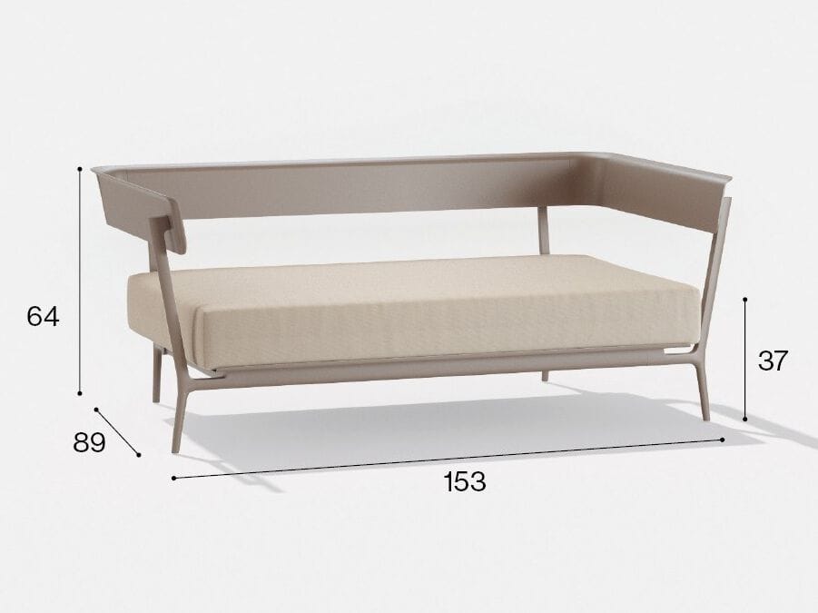 2-местный тканевый садовый диван с подлокотниками FAST Aikana ARCH-00070784 - Вид №3