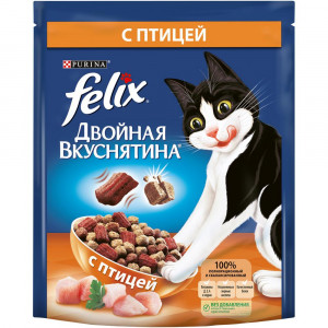ПР0042235 Корм Двойная Вкуснятина с птицей, сух. 300 г FELIX