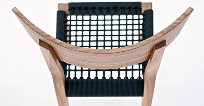 Gervasoni Стул из орехового дерева с сиденьем из плетеного пвх Sweet sun-id-1382810 - Вид №1