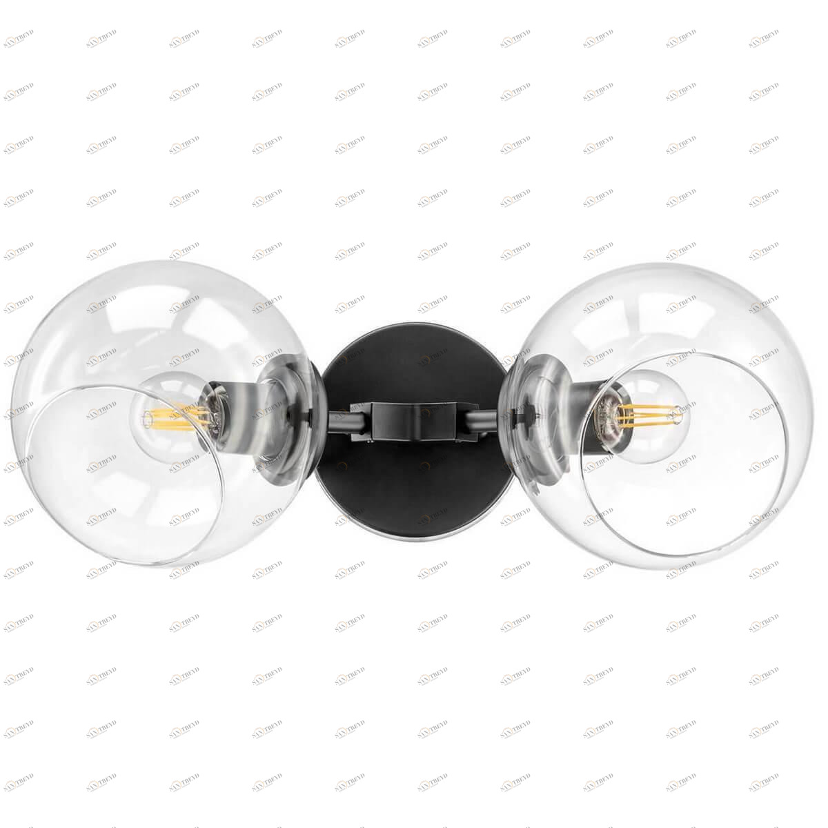 Бра со стеклянными плафонами на 2 лампы черное Beta 785627 LIGHTSTAR BETA 00-3931476 Прозрачный;черный