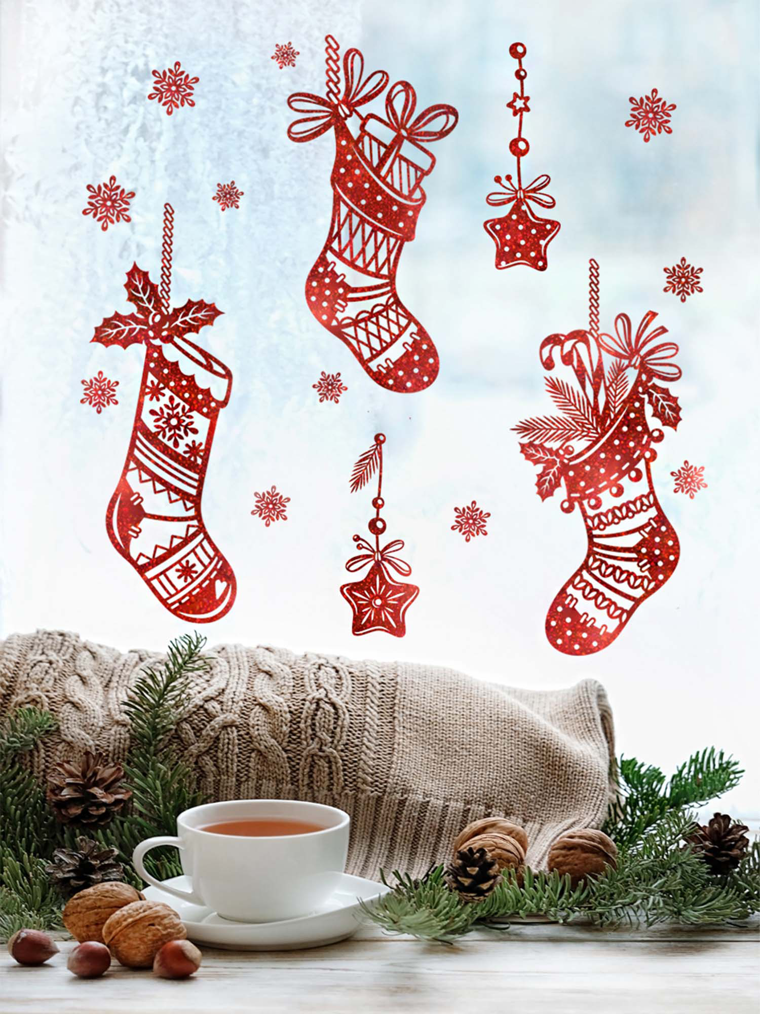 82882460 Наклейка "Красные носочки" 23x36 см STLM-0037485 Santreyd  - Вид №3