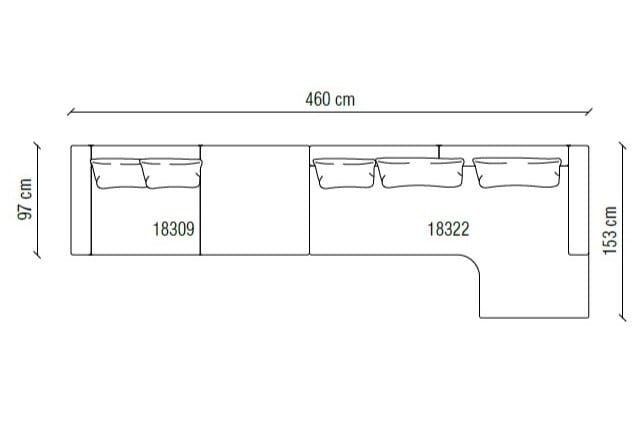 Модульный угловой диван из ткани Frigerio HORIZON ARCH-00099052 - Вид №4