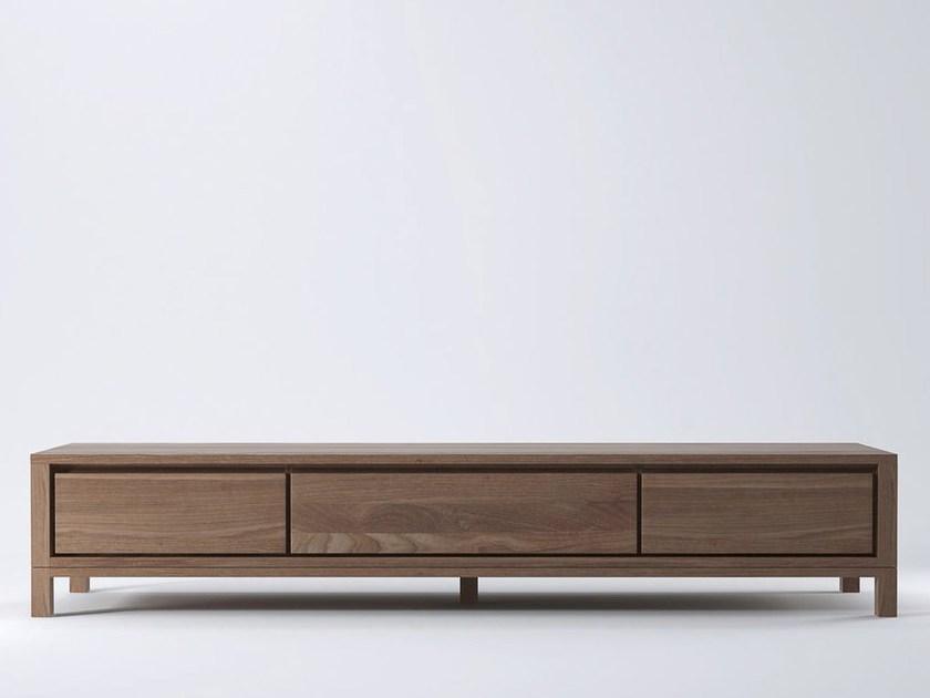 KARPENTER Низкая деревянная тумба под телевизор Solid sun-id-1393795 - Вид №3