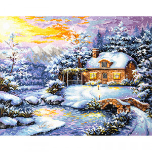 045-08 Зимняя сказка Набор для вышивания Чудесная Игла 40 х 32 см Чудесная игла