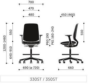 profim Офисное кресло с 4-мя спицами на колесиках Lightup sun-id-1412234 - Вид №2