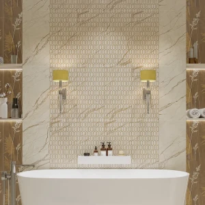 Настенная плитка Azori Forest Geometria 31.5×63 см матовая бежевая 89404319