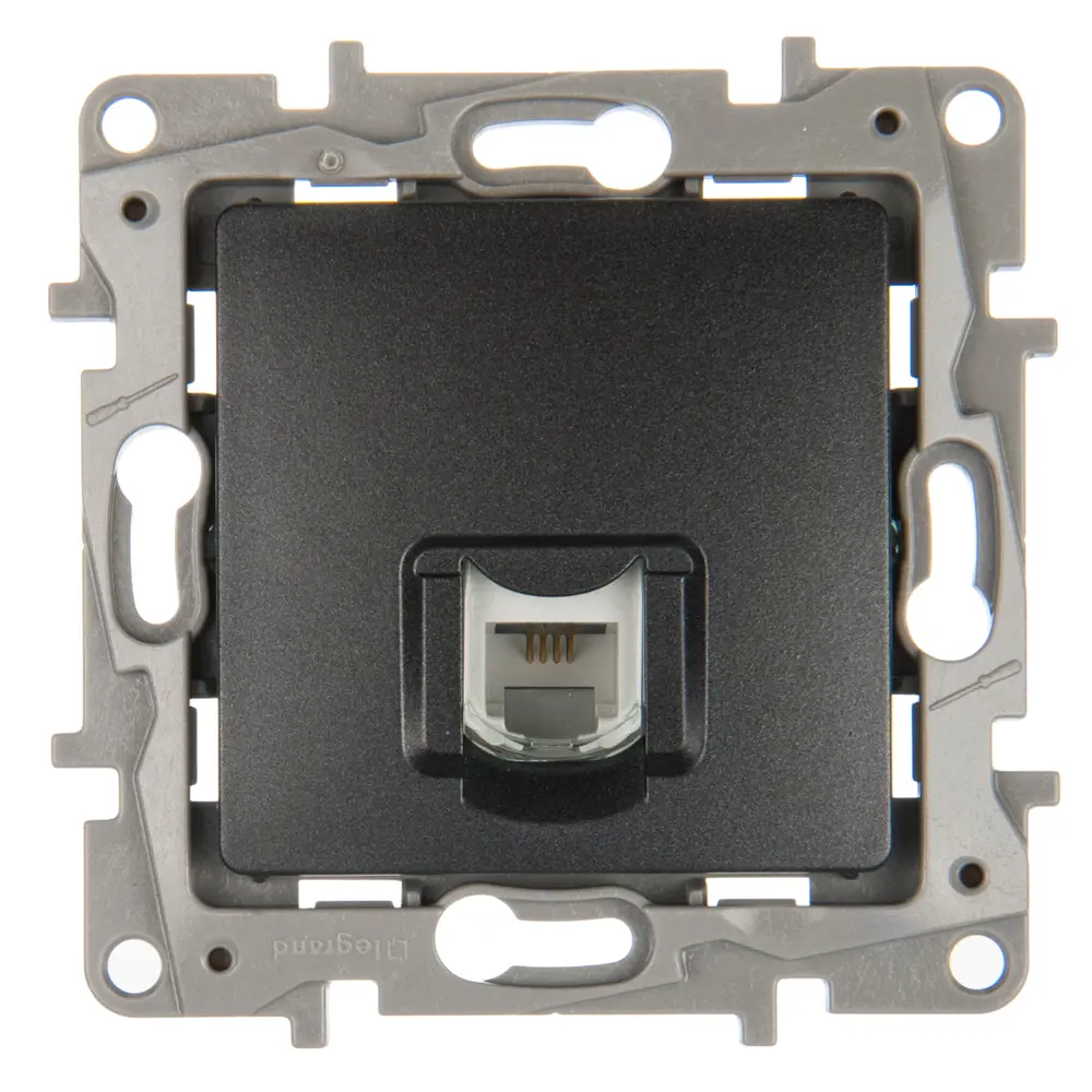 Розетка телефонная RJ11 Legrand Etika цвет цвет антрацит STLM-2032133