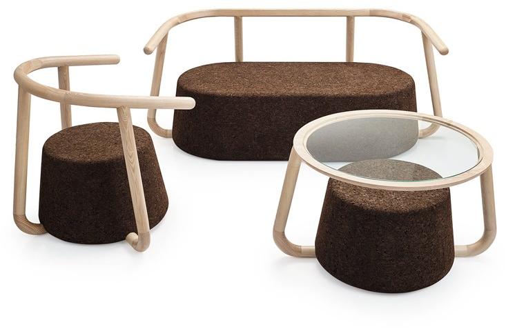 BlackCork Круглый журнальный столик из пробки Ypsilon sun-id-1491517 - Вид №1