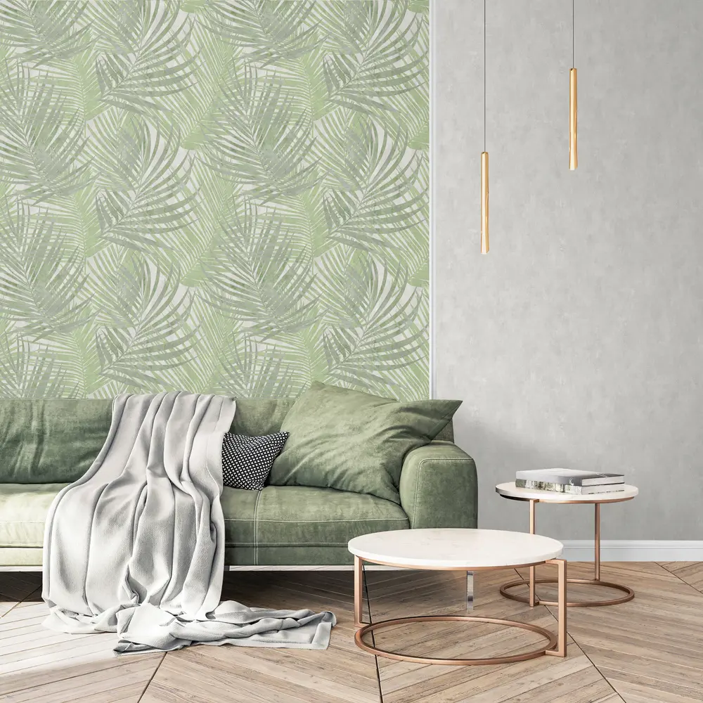 Обои флизелиновые Wall Up Mousson зеленые 1.06 м 650761 STLM-2092844 - Вид №3