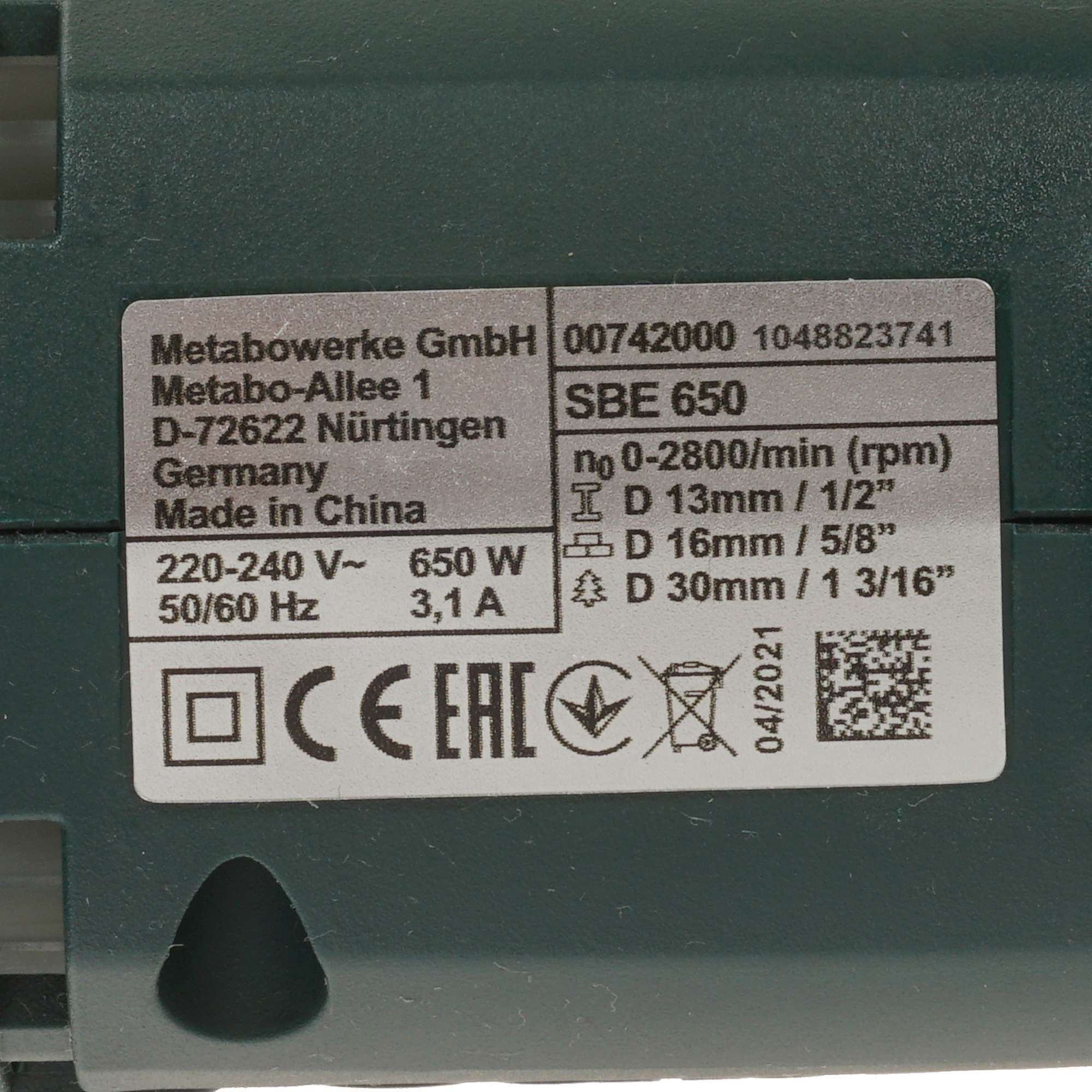 Дрель  Metabo SBE 650 (600742000) 5324035 STDN-0036253 - Вид №2