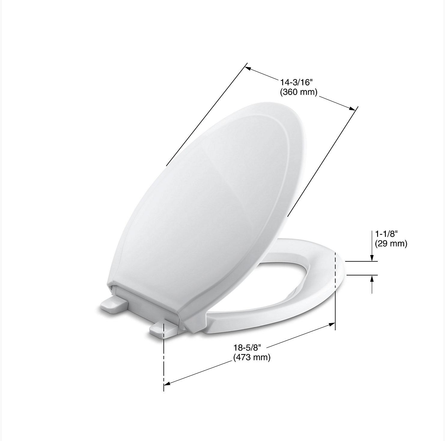 KOHLER Rutledge Quiet-Close  Удлиненное сиденье для унитаза K-4734-0  - Вид №3
